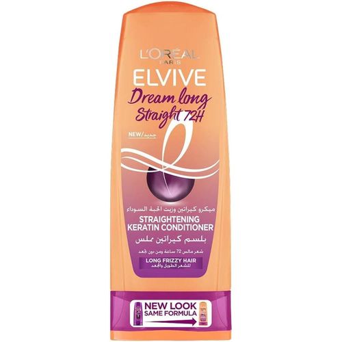 Elvive Straightening Keratin Conditioner for Long and Frizzy Hair - 400 ml
