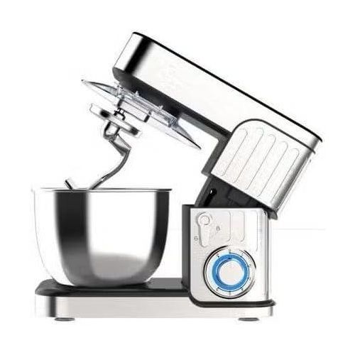 خلاط ستاند رقمي فولاذ مقاوم للصدأ SV-7560D من بلاك اند وايت مع مرفقات معدنية كاملة، سعة 7.5 لتر، فضي