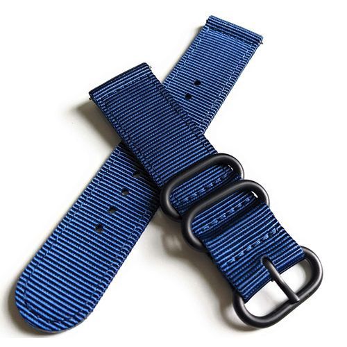 Canvas Nylon Strap 22MM Blue Fits With Samsung Galaxy Watch 3 45 Band Wrist Strap
