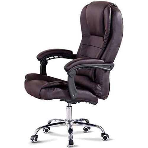 kabtunih office chairs for home Swivel Task Chair Extra Padded Comfy Reclining Executive Chair Faux Leather Swivel Comter Desk Chair (Color : Brown, Size : (Brown 1) EL-Motahida