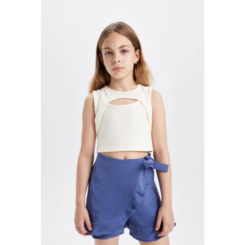 Girl Slim Fit Short Sleeve Athlete - Ecru
