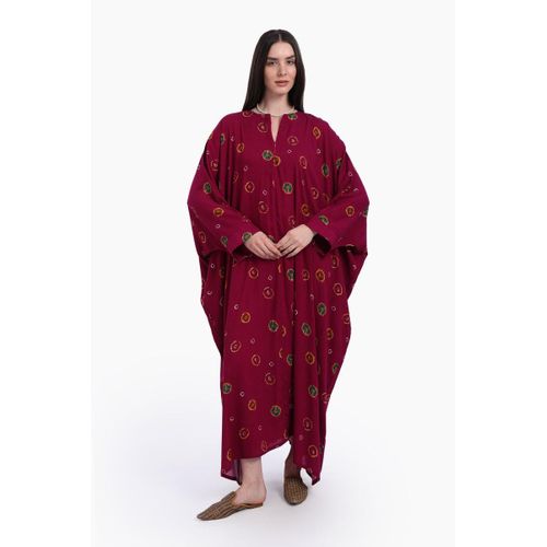 One Size Printed Poncho Dress