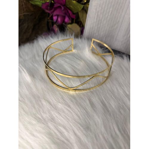 قلادة مايا للرقبة من الستانلس ستيل النقي المطلي بالذهب (تصميم 7)