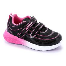 Gilrs Metallic With Glittery Touch Sneakers - Black
