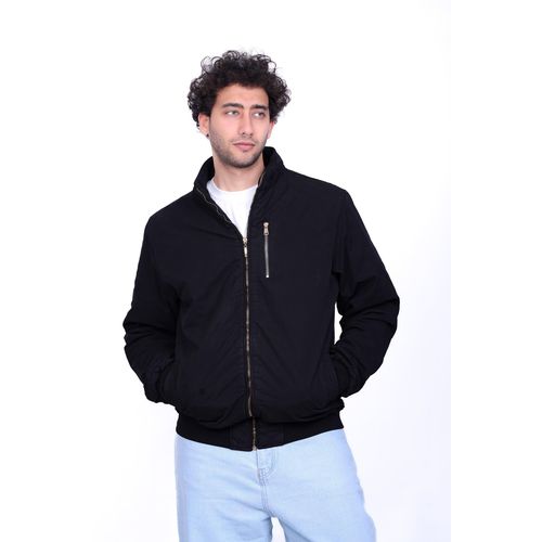 Gabardine Bomber Jacket 6003-Black