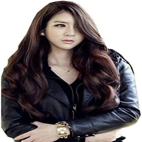 Long Brown Color Curly Wig For Women