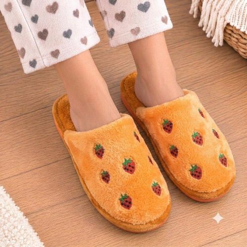 Fur Slippers for Winter Home Wear