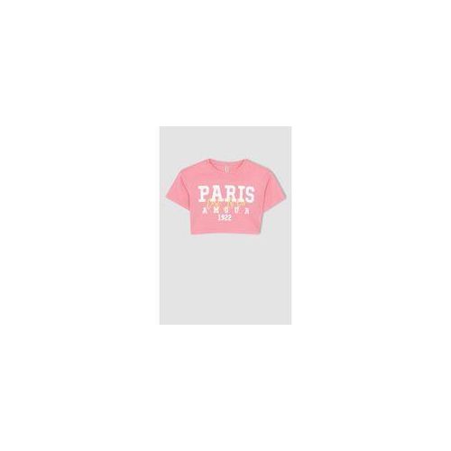 Knitted Short Sleeve T-Shirt - Pink