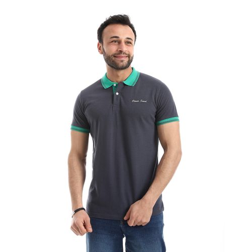 Double Colored Black Navy Comfy Polo