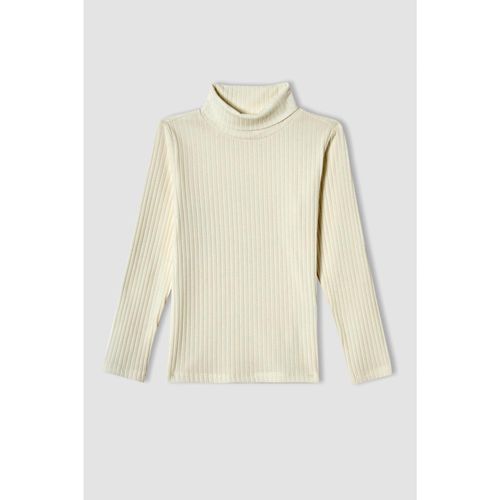 Girl Knitted Long Sleeve T-Shirt - Ecru