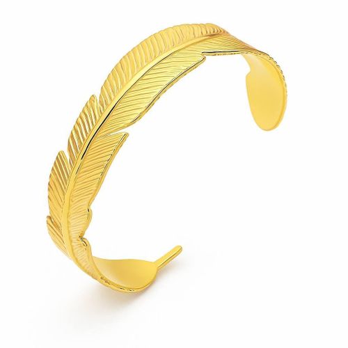 Stainless Steel Geometric Bangles For Women Fashion Gold Color Adjustable Cuff Bracelet Party Girl Jewelry