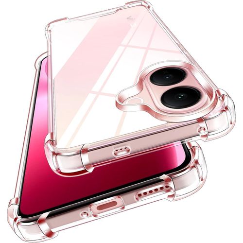 Clear anti-yellowing case for Vivo V60 Lite 4G/5G with reinforced corners, military-grade shockproof protection, scratch-resistant transparent protective case by Evoler