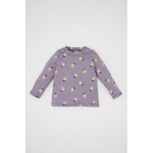 Baby Girl Floral Ribbed Camisole T-Shirt