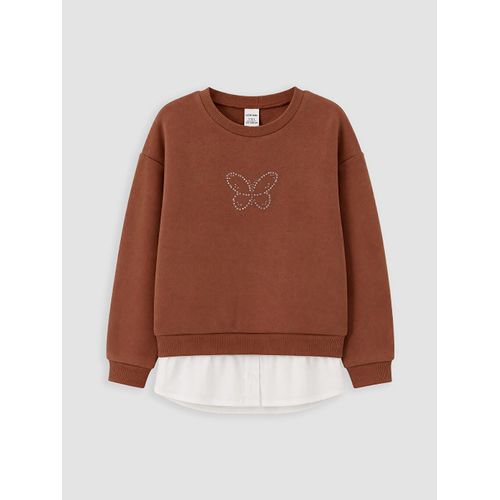 Printed Girl's Thick Sweatshirt