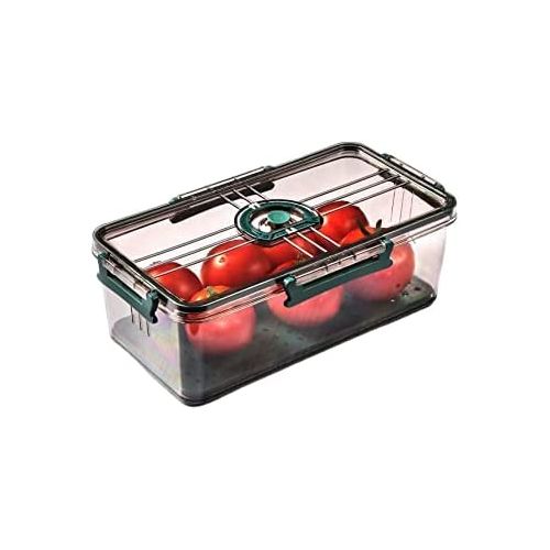 Fridge Stackable Organizer Storage Container With Removable Drain Tray