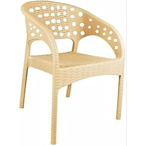 Arm Chairs Beige Plastic