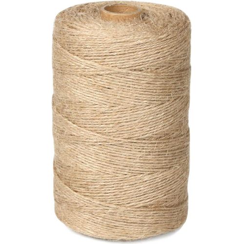 Perk Homy 1100FT Jute Twine String 2mm 3ply Natural Thin Twine for Craft Gardening Gift Wrapping Packing Material Wedding Christmas Decoration Bulk