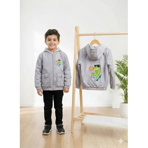 Rain jacket with fur lining and hood