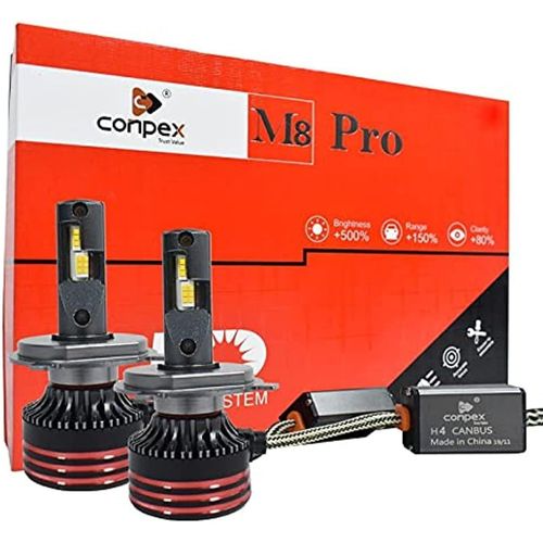Conpix M8 Pro (H4) LED Headlight Bulb IP68 Waterproof High Power Long Life High Quality CSP Chip