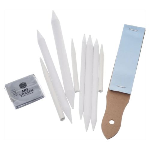 Melting Set 6 Pieces Charcoal Eraser And Sandpaper - NO E0286