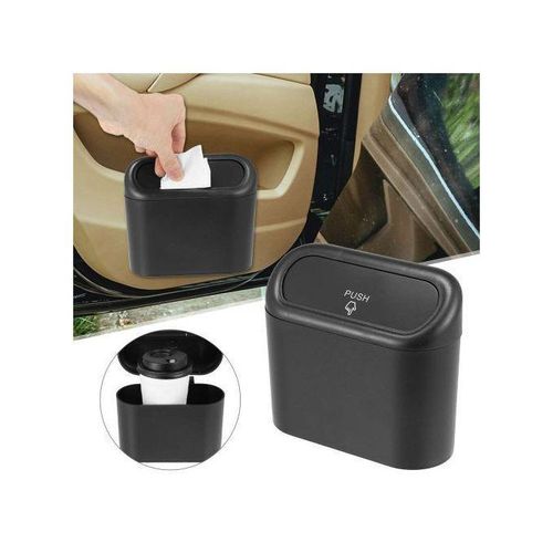 A small trash can or storage container for the car to keep small items organized and prevent clutter.