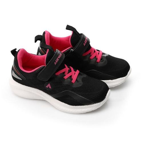 Lightweight Kids Sneakers Black & Fuchsia