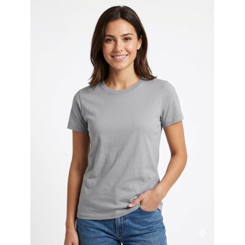Medieval Light Grey Basic t- shirt for Women