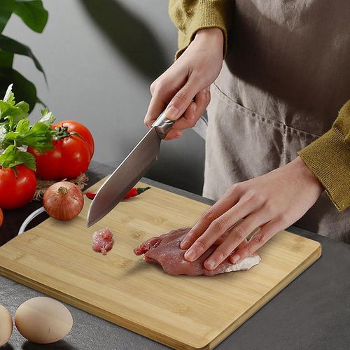 Natural and Stylish Bamboo Cutting Board with Aluminum Handle – A Must Have for Any Modern Kitchen