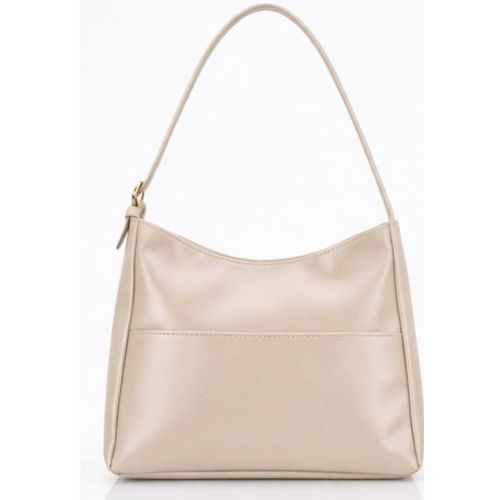 Women's cafe faux leather handbag, medium size – a stylish shoulder bag for everyday use and work