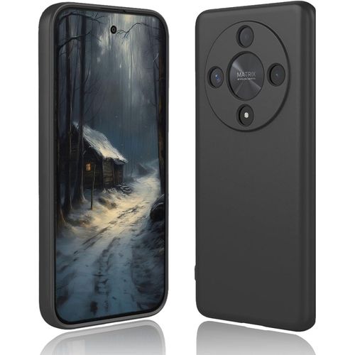 Soft silicone camera protective case with microfiber lining for Honor X9d 5G / Honor Magic 8 Lite (Black)