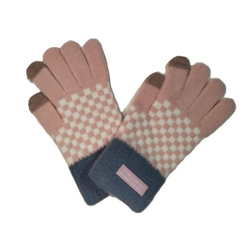 Winter Touchscreen Gloves - Pink & blue