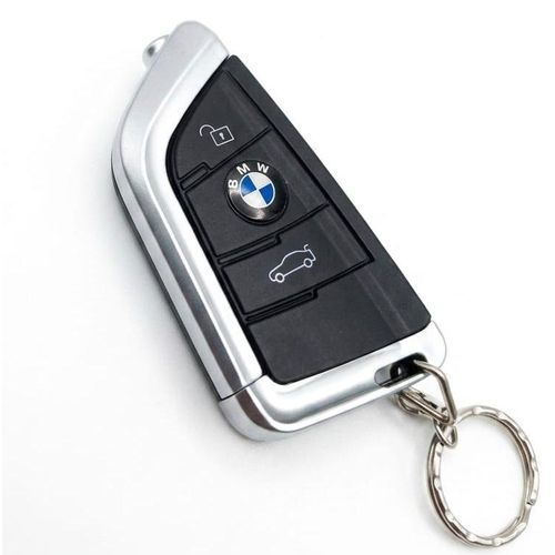 BMW Jet Gas Lighter with Key Design - Distinctive Pink Flame and Windproof with Key Medal