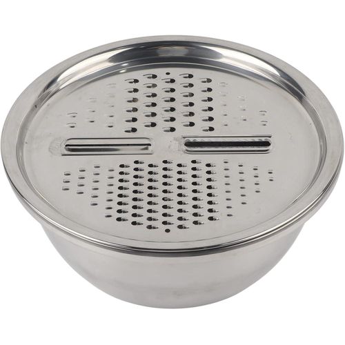 Multifunctional Stainless Steel Basin Grater, 3 In 1 Kitchen Multipurpose Vegetable Slicer Graters Vegetable Cutter With Strainer Bowl