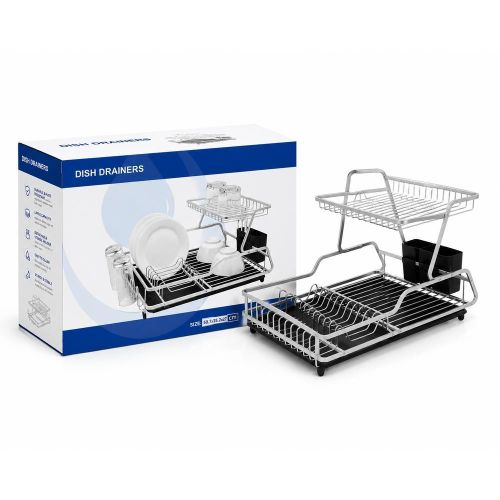 Dish Drainer Rack with Cutlery Holder 2-Tier - MC-A1-455