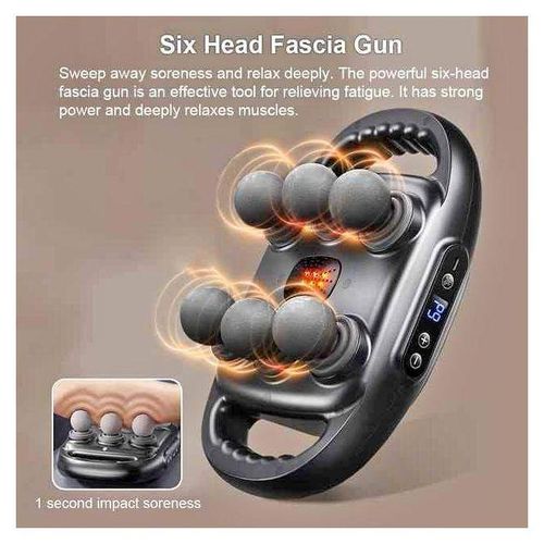 Massage Gun with 30 Adjustable Speeds Tissue Muscle Massager Gun Percussion Massager for Home Gym Office Post-Workout Recovery Soreness Relief Hand-held Noiseless Brushless