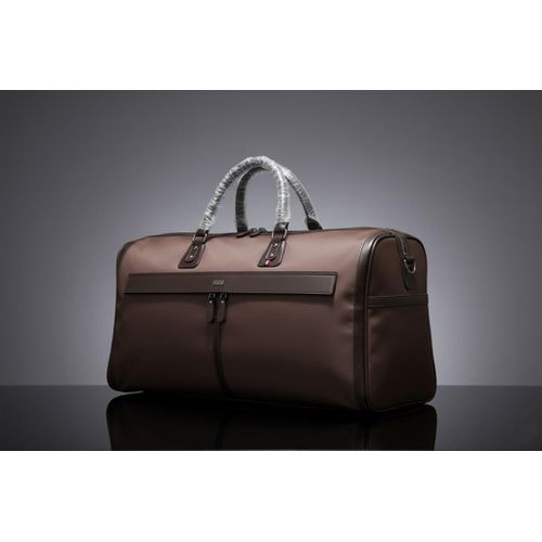 حقيبة سفر من الجلد الأصلي – دافل كبيرة متعددة الأغراض مع جيوب متعددة – بني