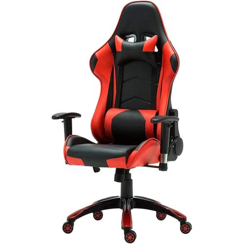 El-Motahida-Premium Office Chair Racing Gaming Chair Office Task Desk Executive Reclining Computer Reception PU Leather Ergonomic Adjustable Tilt Angle 170°,Max Load 260KG,Red