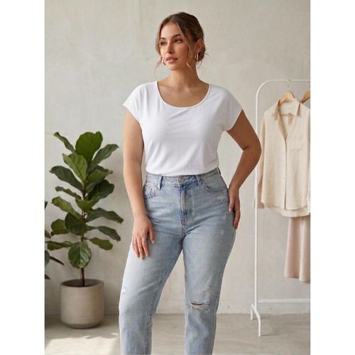 Basic top round for women - Lycra Cotton