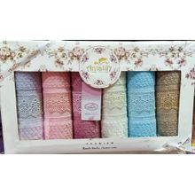 Cotton Paris Bath Towel Set - 120*60 Cm - 6 Pcs