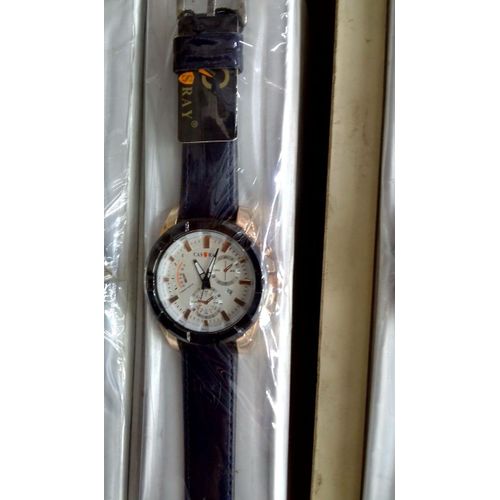 ساعة للرجال جلد مع تقويم