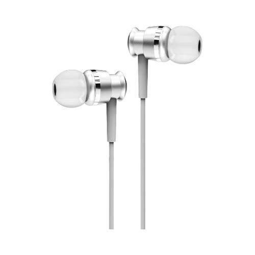 JR-EL122 Wired In-Ear Earphones, High-Fidelity Sound, Built-in Microphone, 3.5mm Jack, Silver