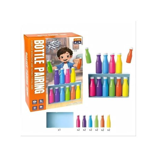 Match The Bottle Color Game Family Board Games for Kids and Adult Fun Party Games for Groups and Family Game Night Memory Game.
