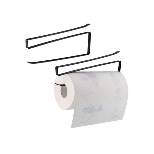 eBasket (2 pieces) Paper Towel Roll Holder for Cabinet and Shelf Made of metal with anti-rust paint (color may vary)