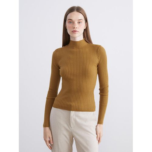 Half Turtleneck Striped Women's Knitwear Sweater