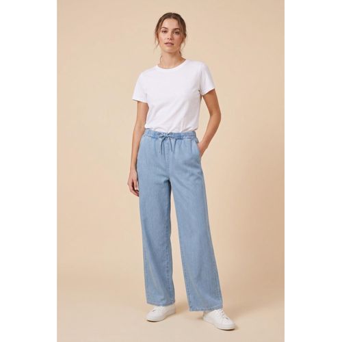 Drawstring Denim Pants