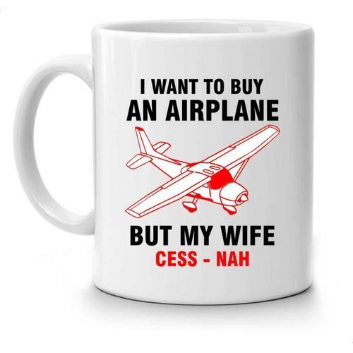 Airplane Ceramic Mug - Multicolor