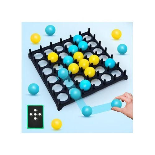 Bounce Ball Tabletop Game (2–4 Players) A ball-bouncing game featuring pattern challenge cards to develop hand-eye coordination and STEM skills for children aged 3 and up includes assorted tray and ball colors.