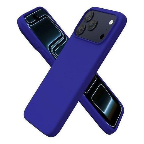 Silicone Phone Case Compatible with Apple iPhone 17 Pro - Made of Soft TPU and Silicone - blue