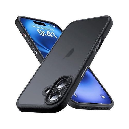 Dragon Clear Acrylic Shockproof iPhone 17 Case – Hard Back Protective Cover with Wireless Charging Support – Black
