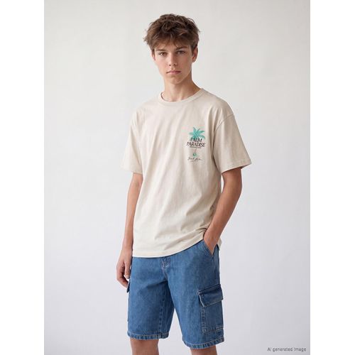 Crew Neck Printed Boy's T-Shirt